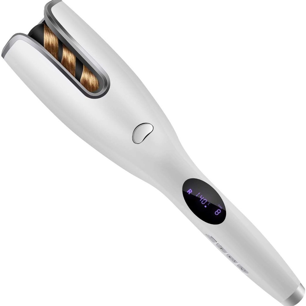 LCD Auto Ceramic Rotating Curling Iron Wand Anti-Scald Air Spin N Hair Curler